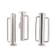 Magnetische schuif sluiting slide bar 26,5mm Zilver